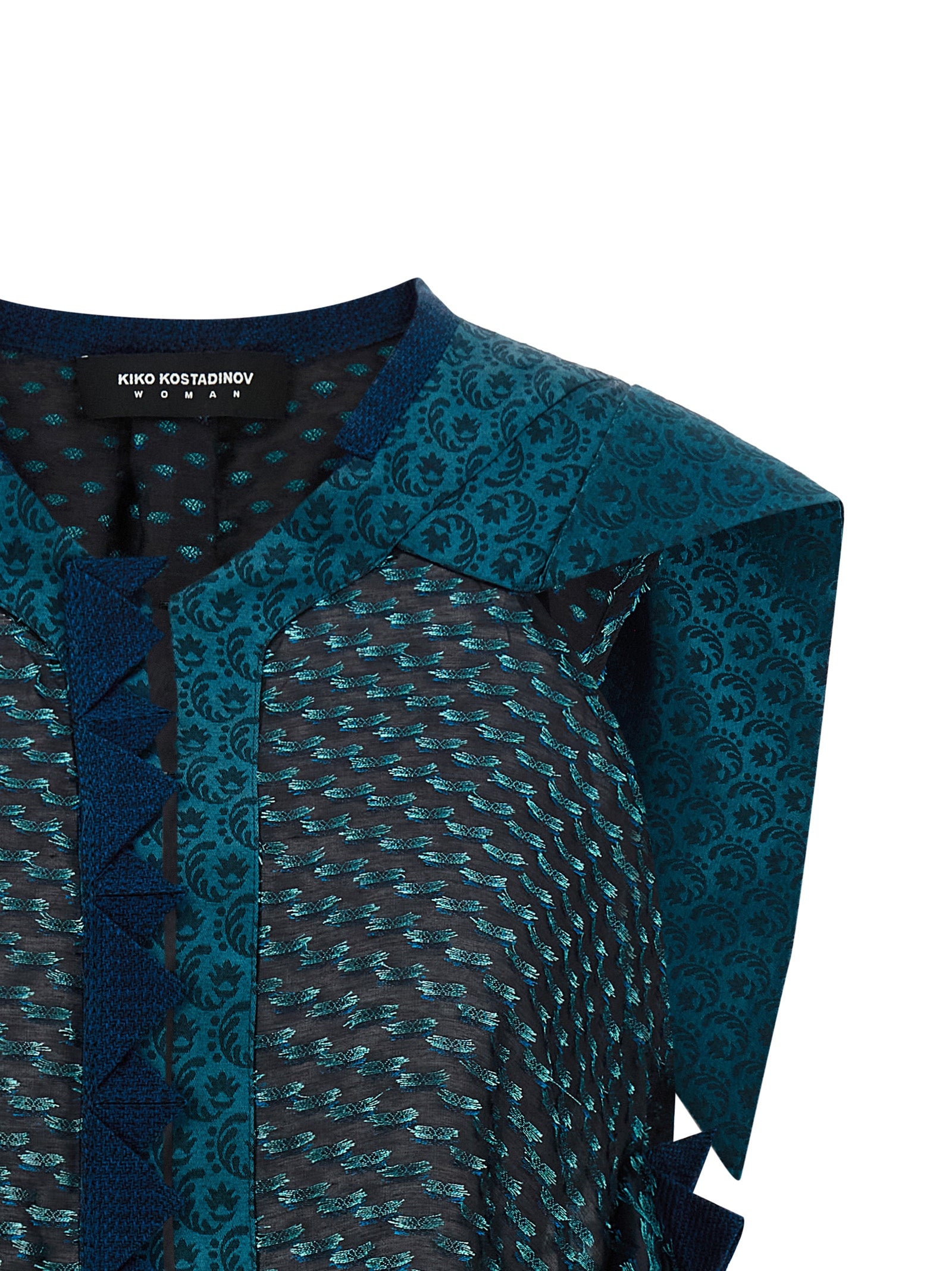 Kiko Kostadinov Blue Modal Pattern Shirt