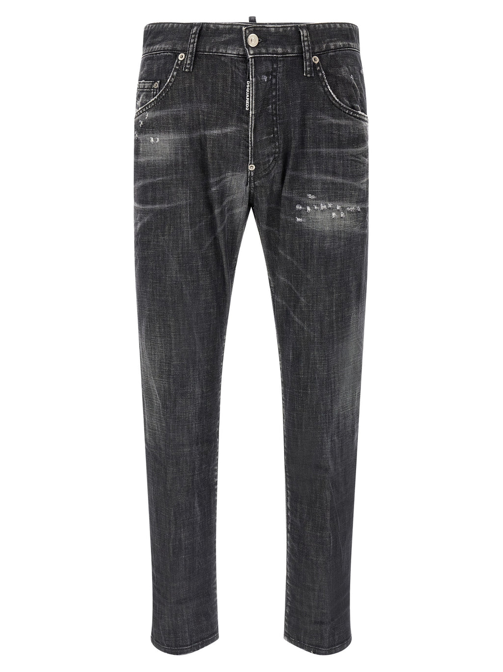 Dsquared² Gray Cotton Relaxed Fit Jeans