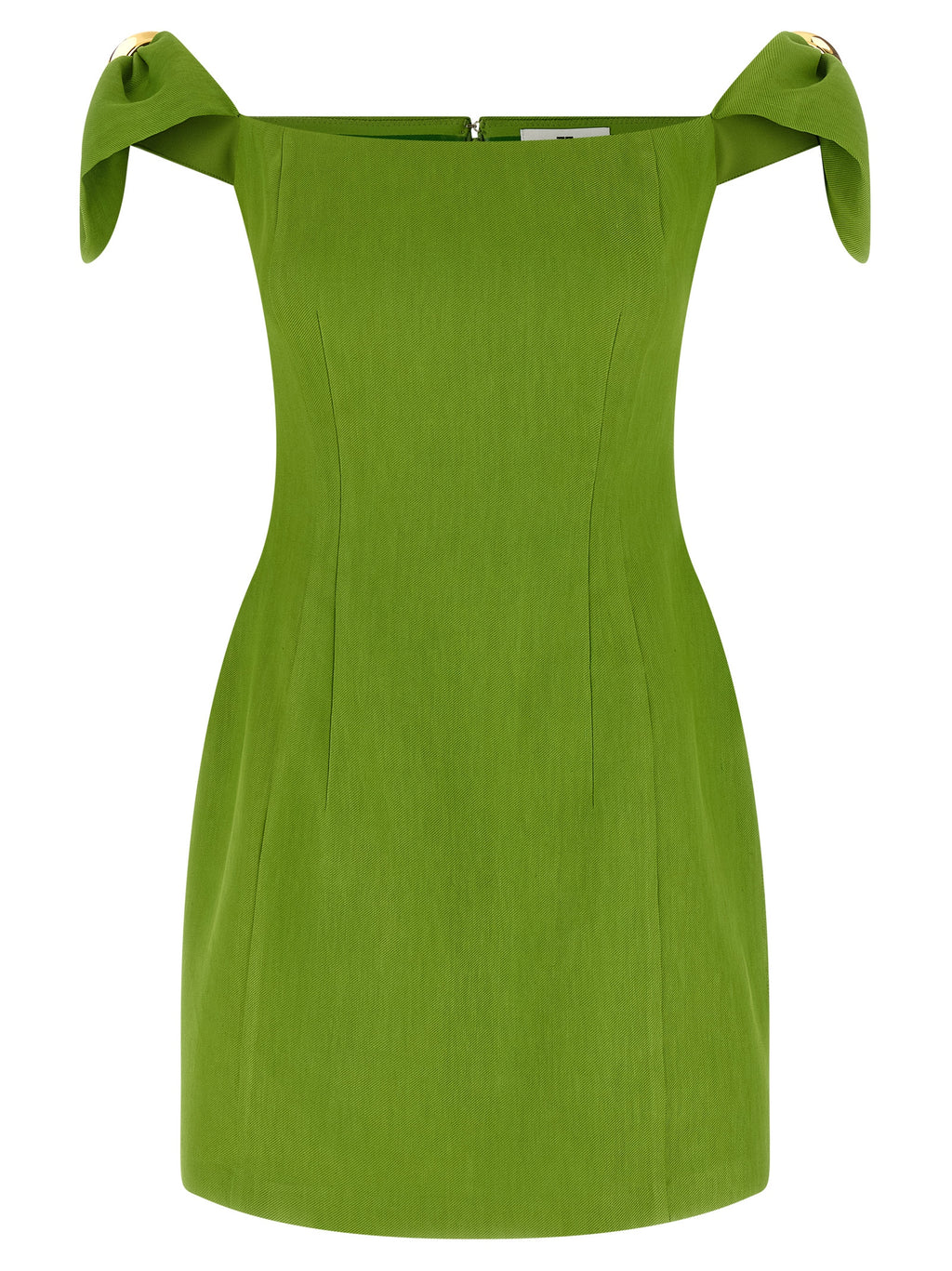 Elisabetta Franchi Bicolor Linen Short Dress