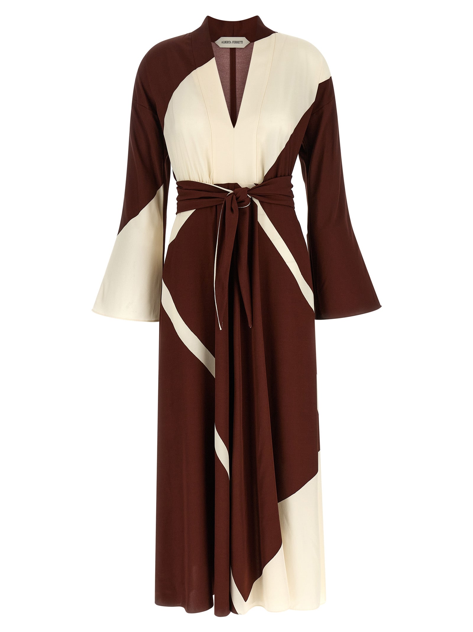 Alberta Ferretti Bordeaux Viscose Long Dress