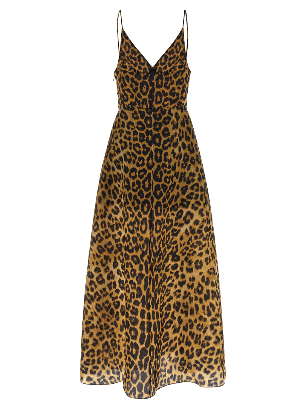 Alberta Ferretti Brown Silk Long Dress