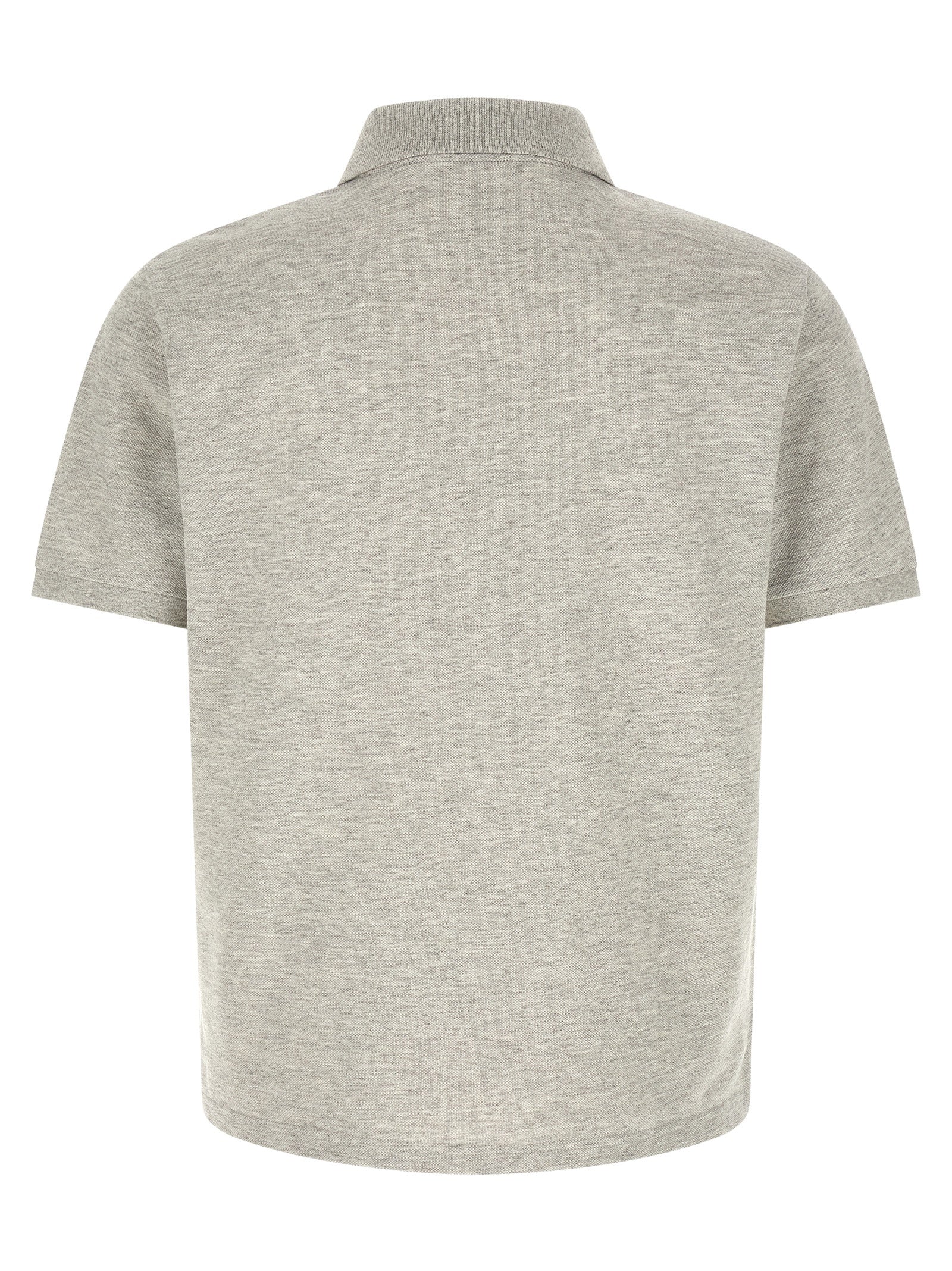 Saint Laurent Gray Cotton Polo Shirt