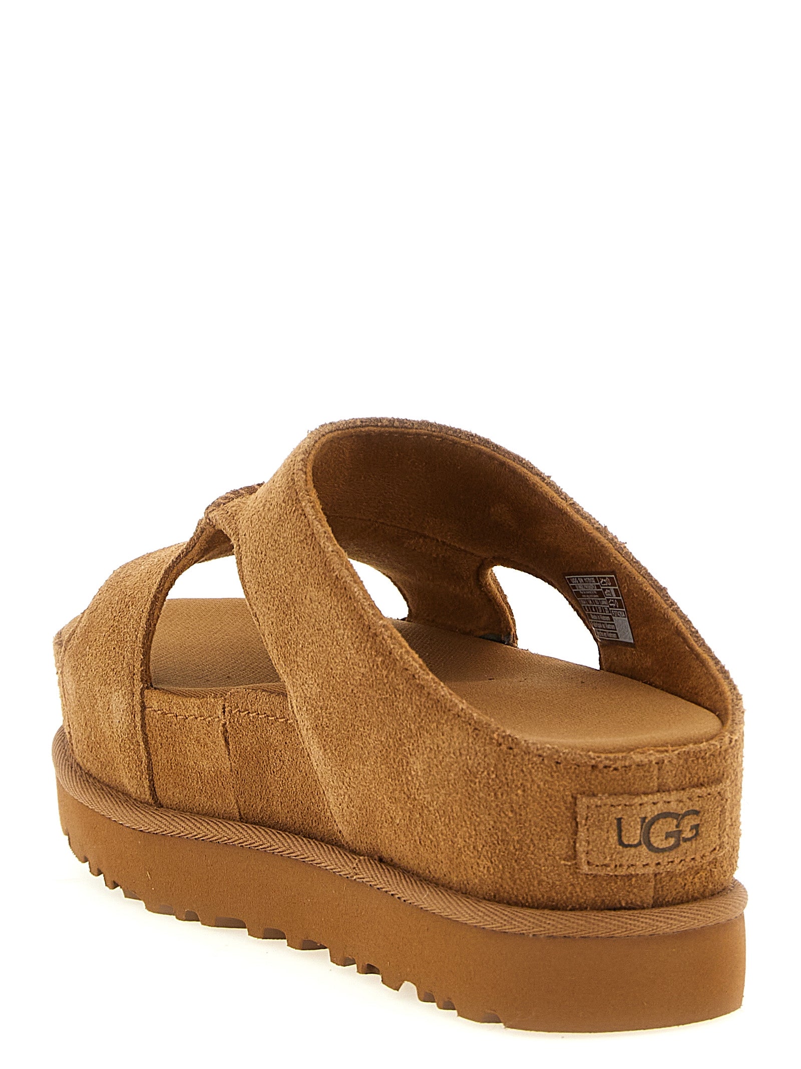 UGG Brown Leather Slides
