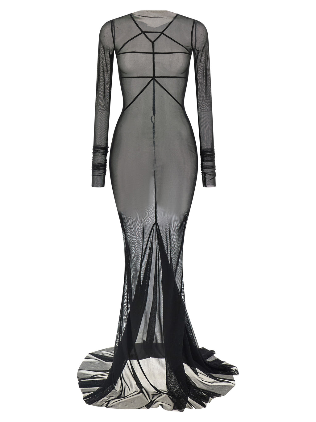 Rick Owens Black Nylon Long Dress