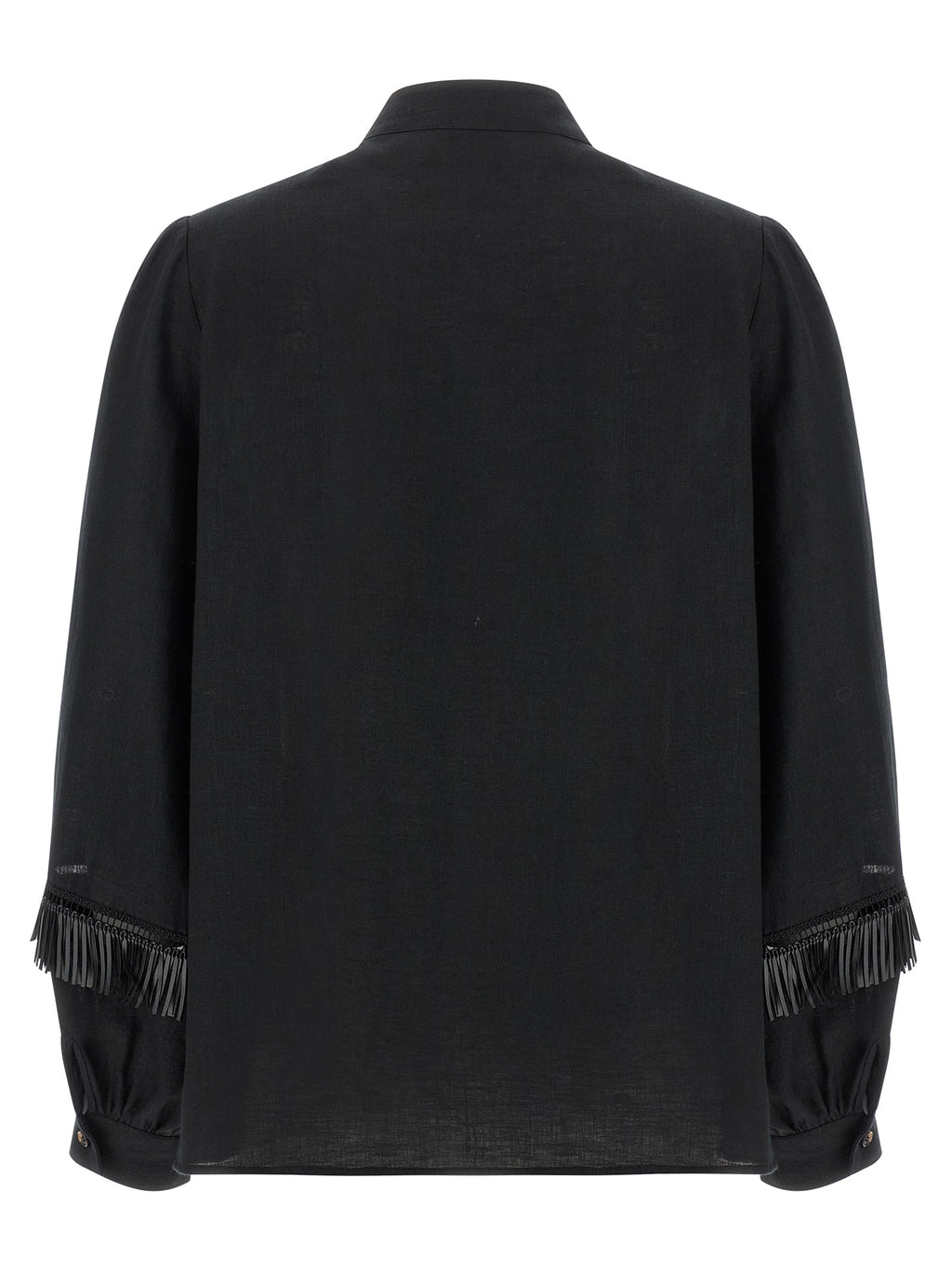 Kiton Black Linen Blouse