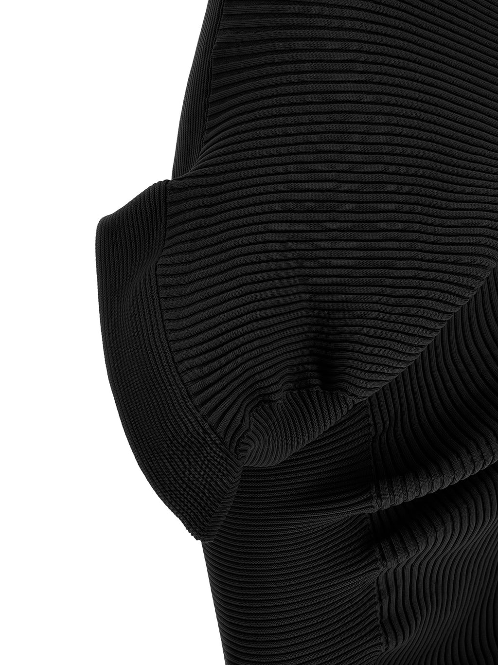 Issey Miyake Black Polyester Midi Dress