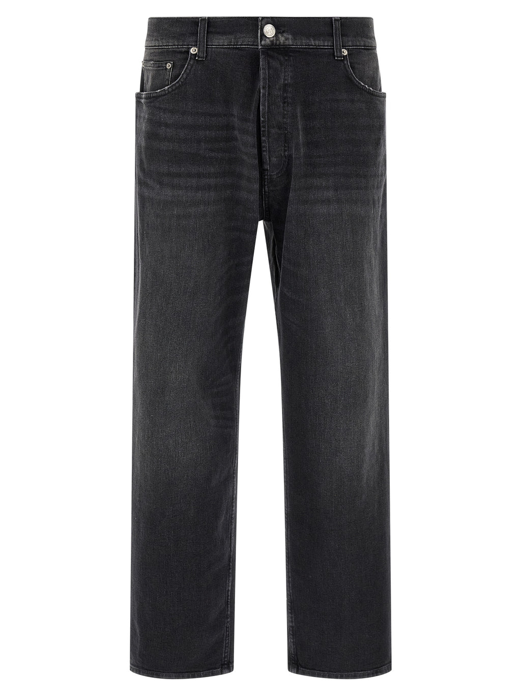 Department 5 Black Cotton Cropped Jeans