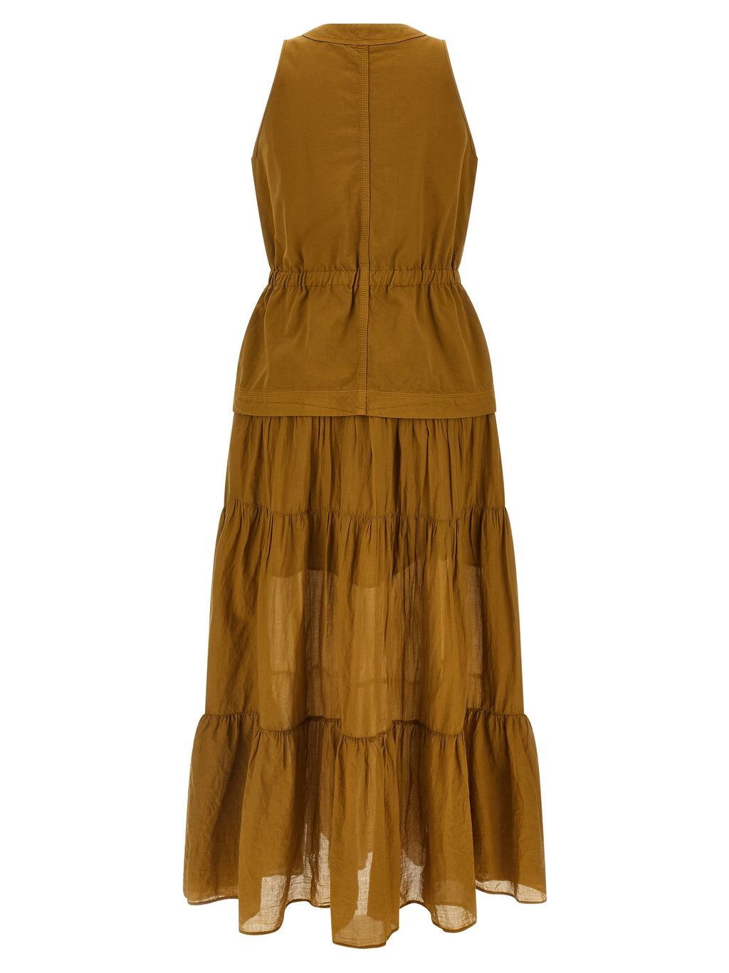 PINKO Brown Cotton Long Dress
