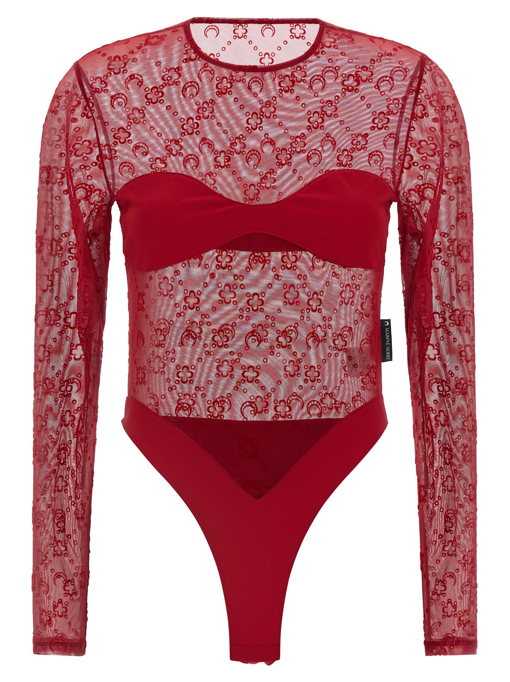 Marine Serre Multicolor Polyamide Bodysuit