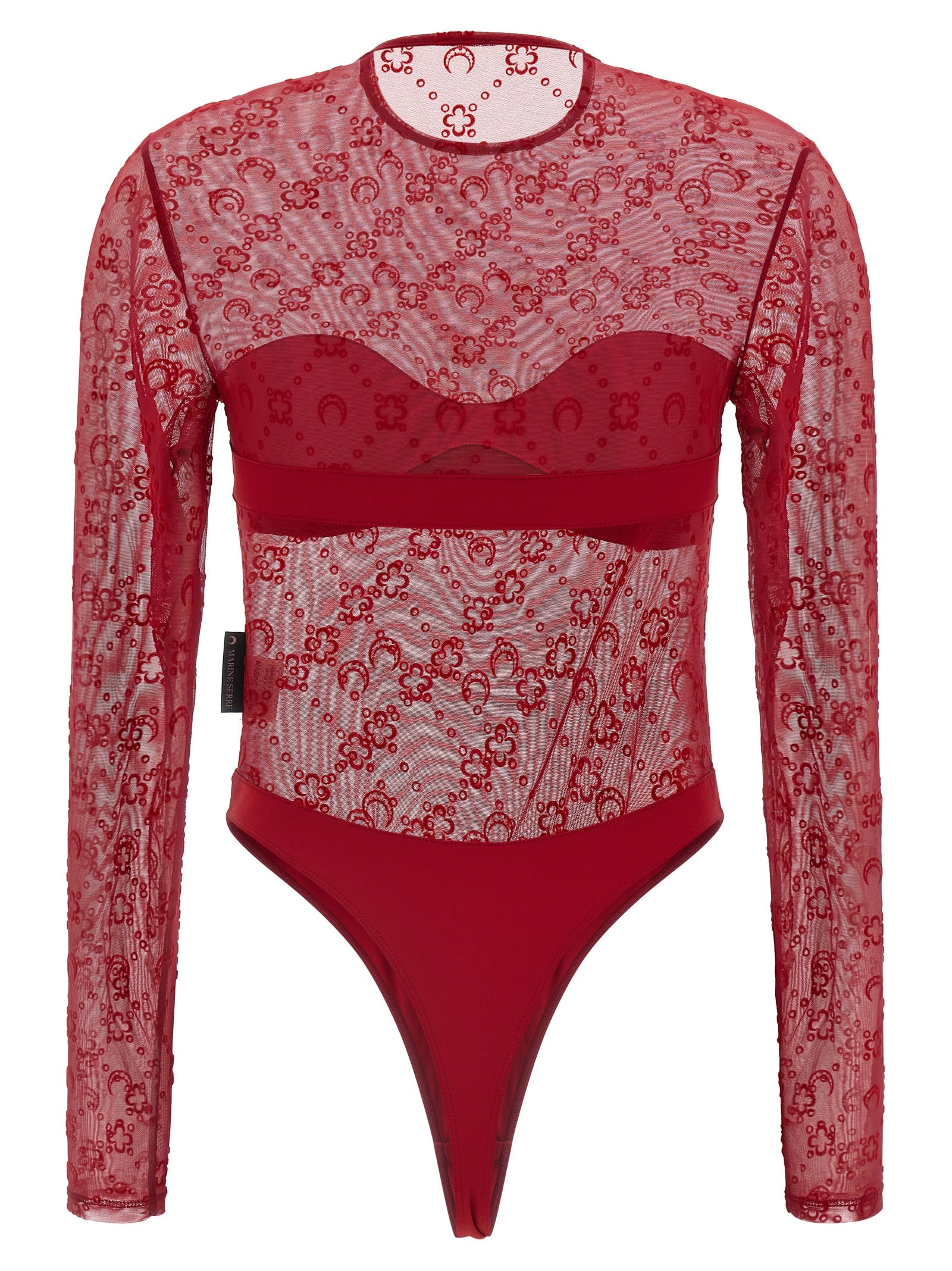 Marine Serre Multicolor Polyamide Bodysuit