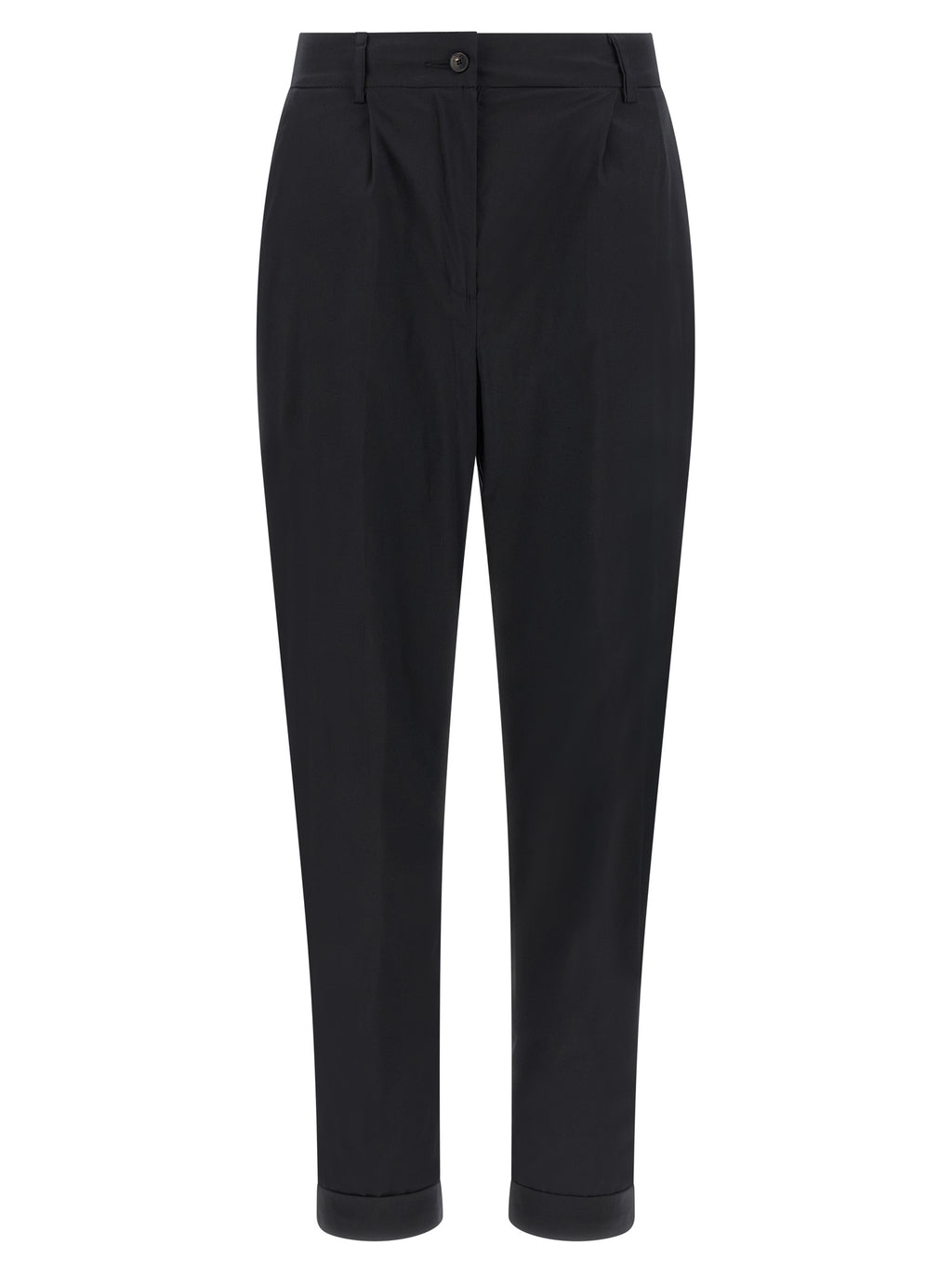 Kiton Black Cotton Casual Pants