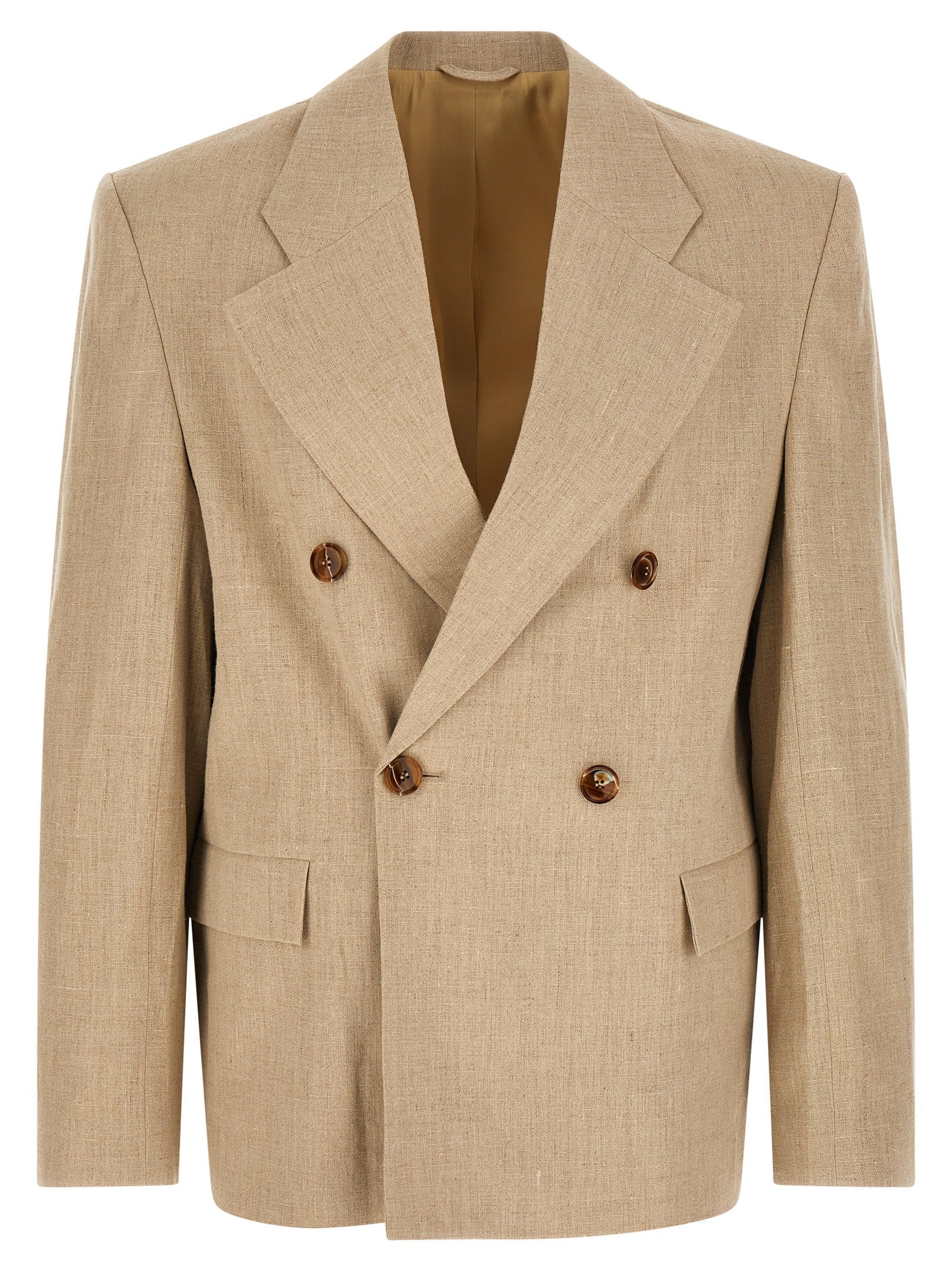 SÉFR Beige Linen Blazer