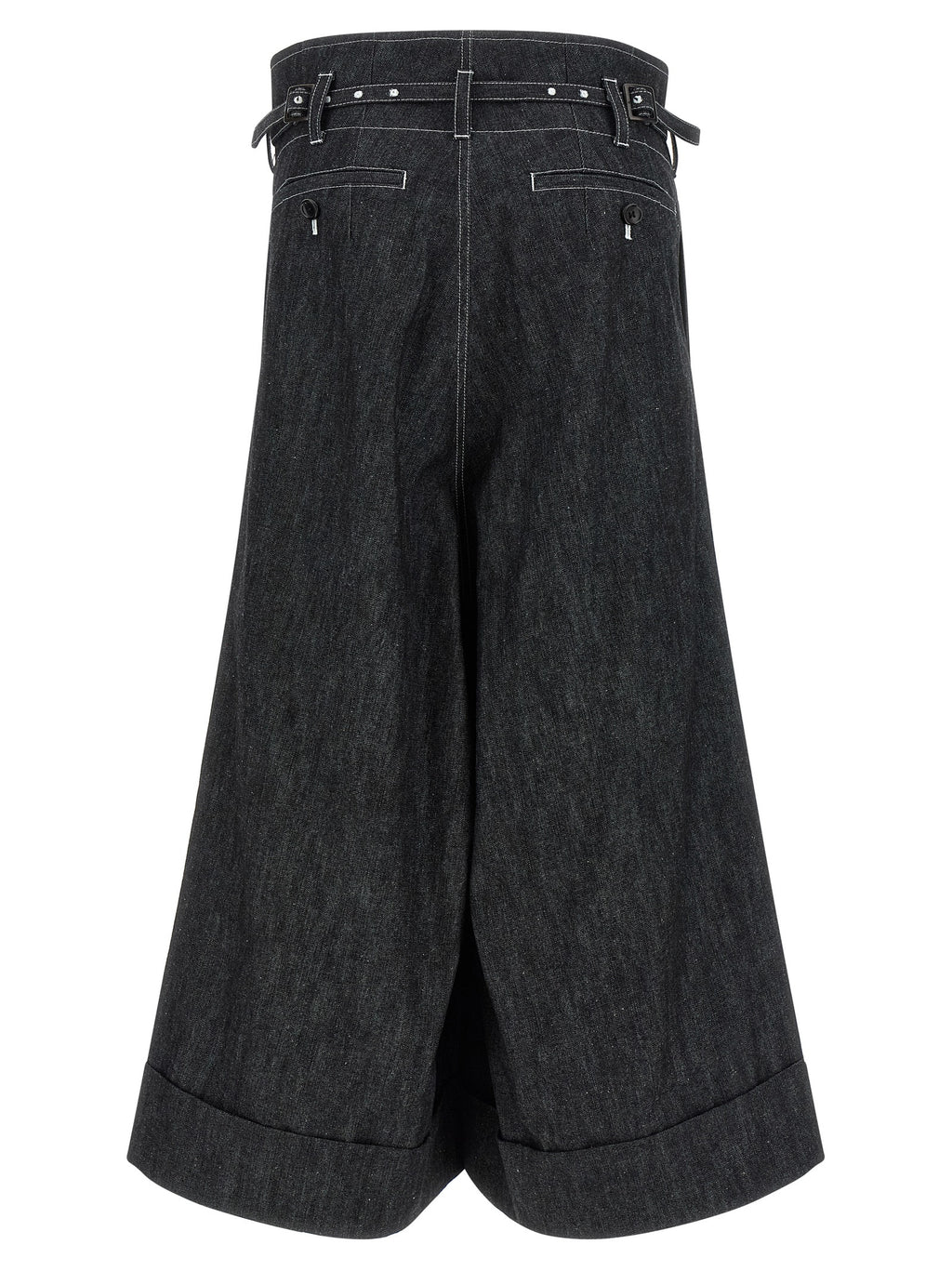 Junya Watanabe Black Cotton Bermuda Shorts