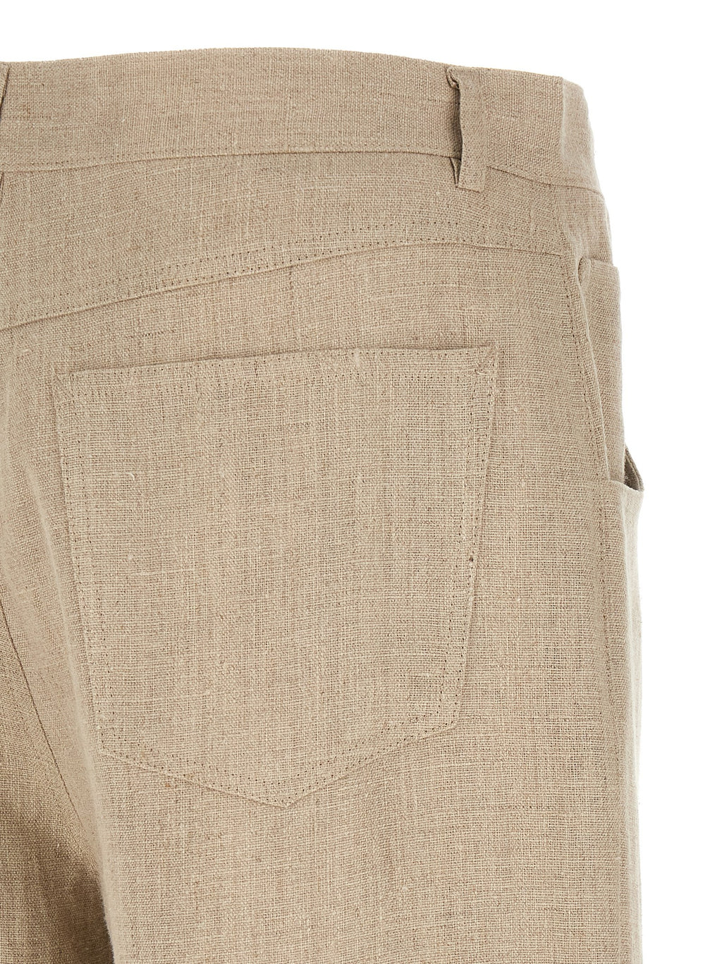 SÉFR Beige Linen Casual Pants