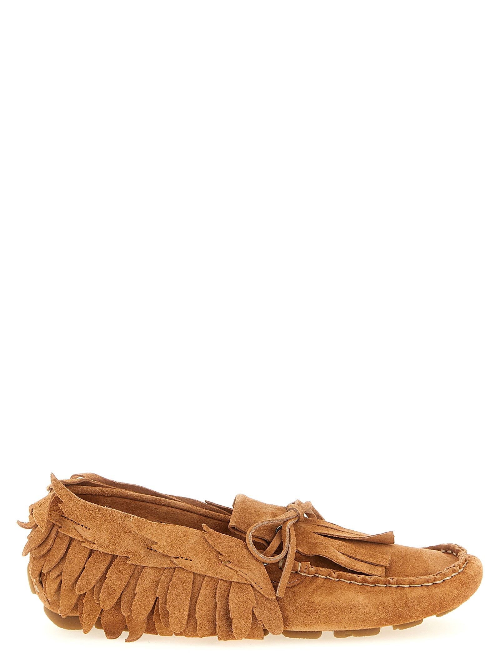 Alberta Ferretti Brown Calfskin Slip-On Loafers