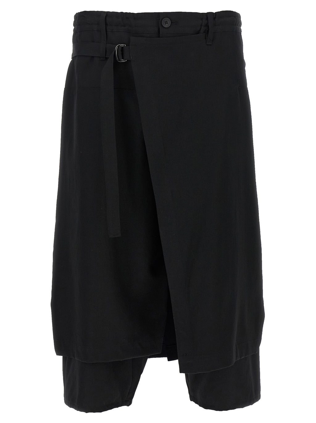 Yohji Yamamoto Black Wool Knee Length