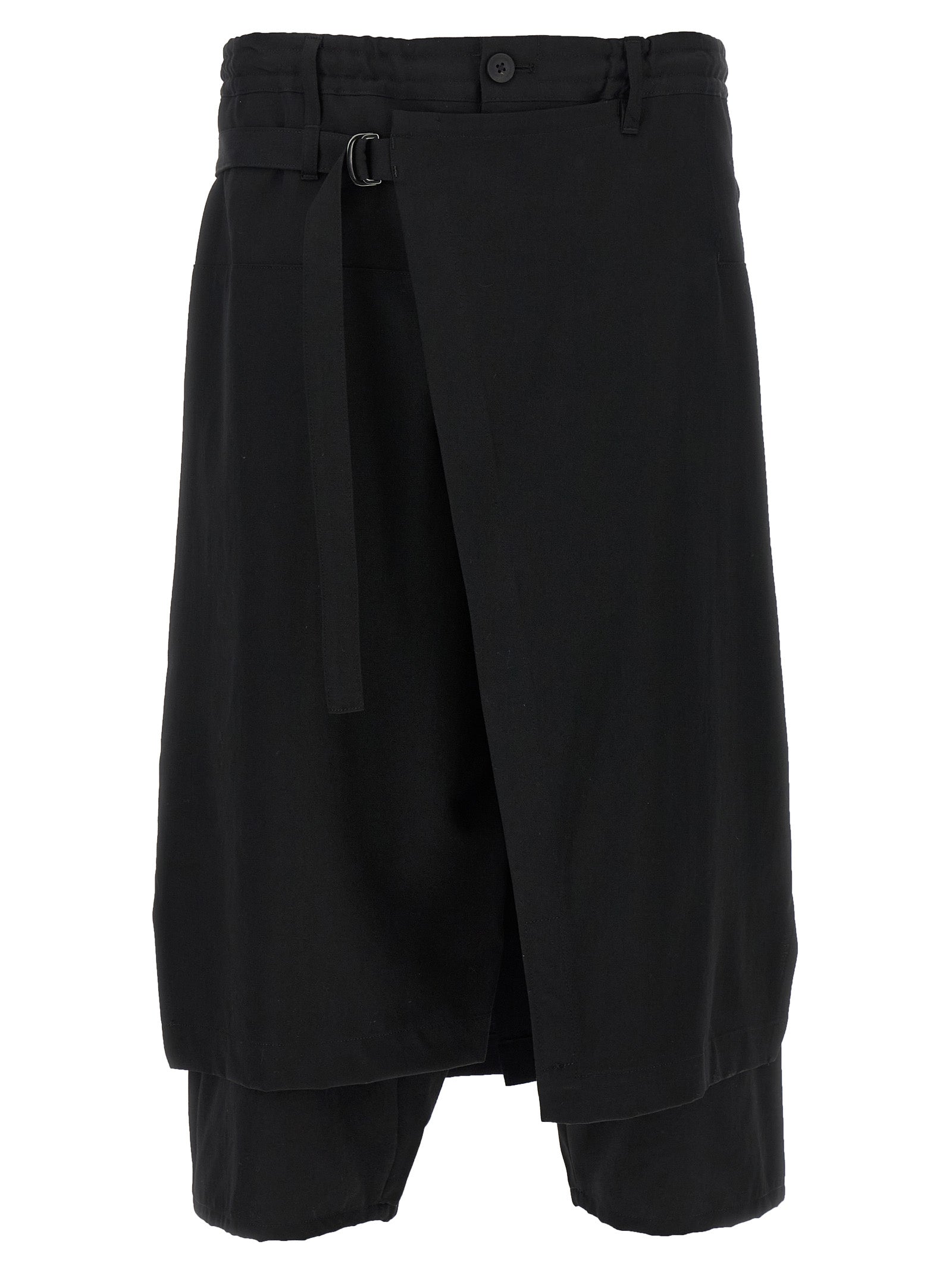 Yohji Yamamoto Black Wool Knee Length