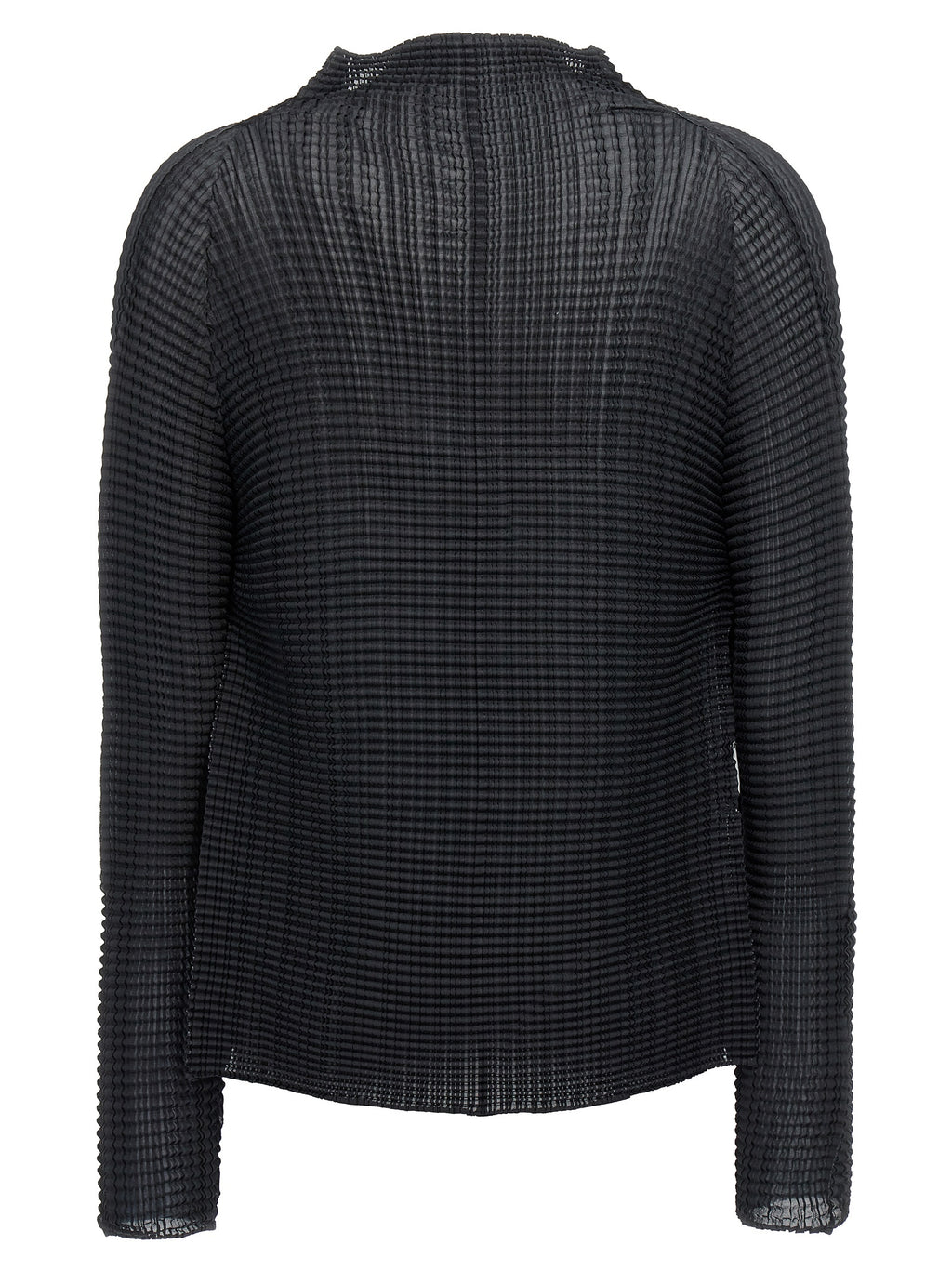 Issey Miyake Black Polyester Cardigan