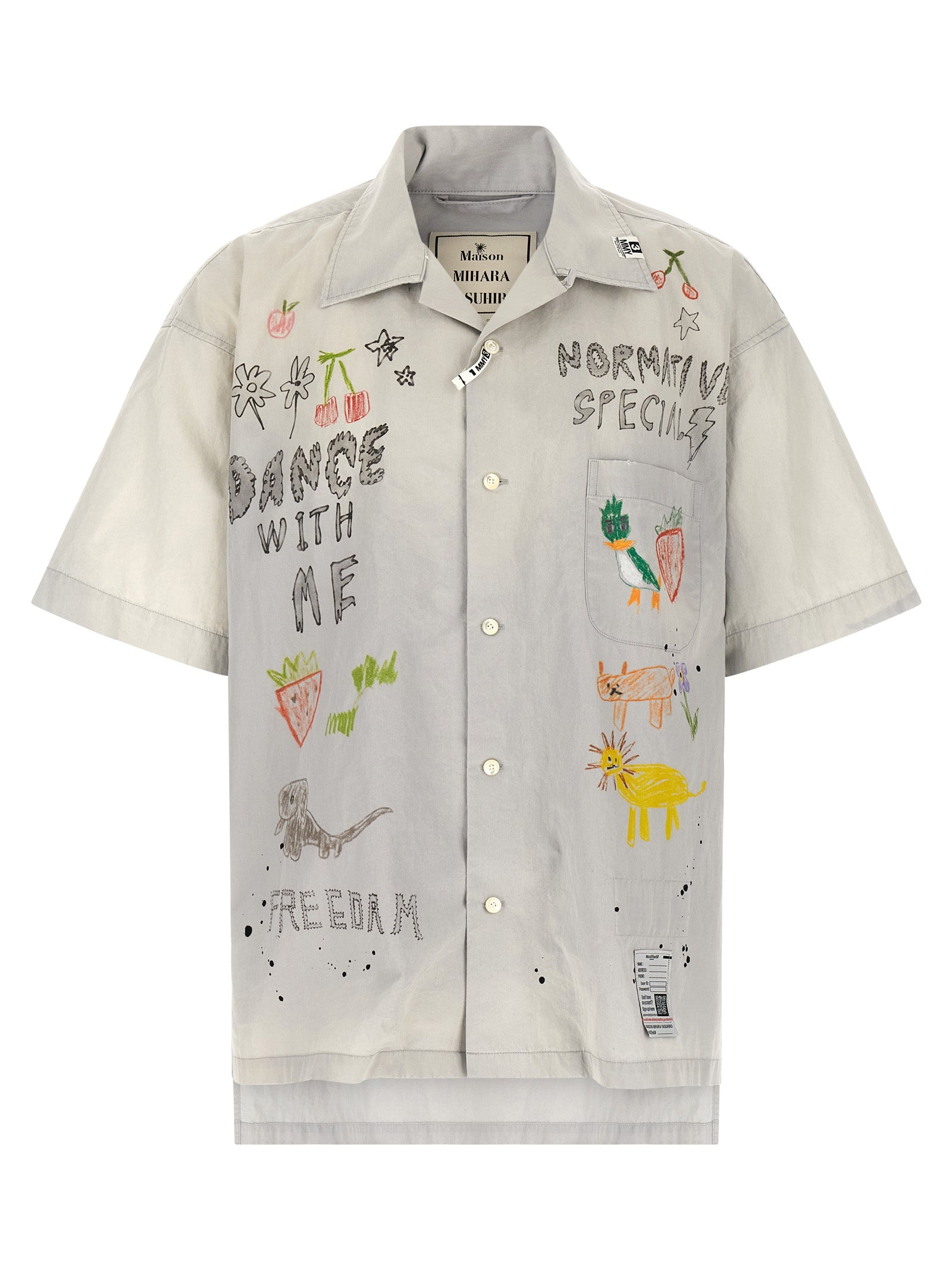 Maison Mihara Yasuhiro Gray Cotton Blouse