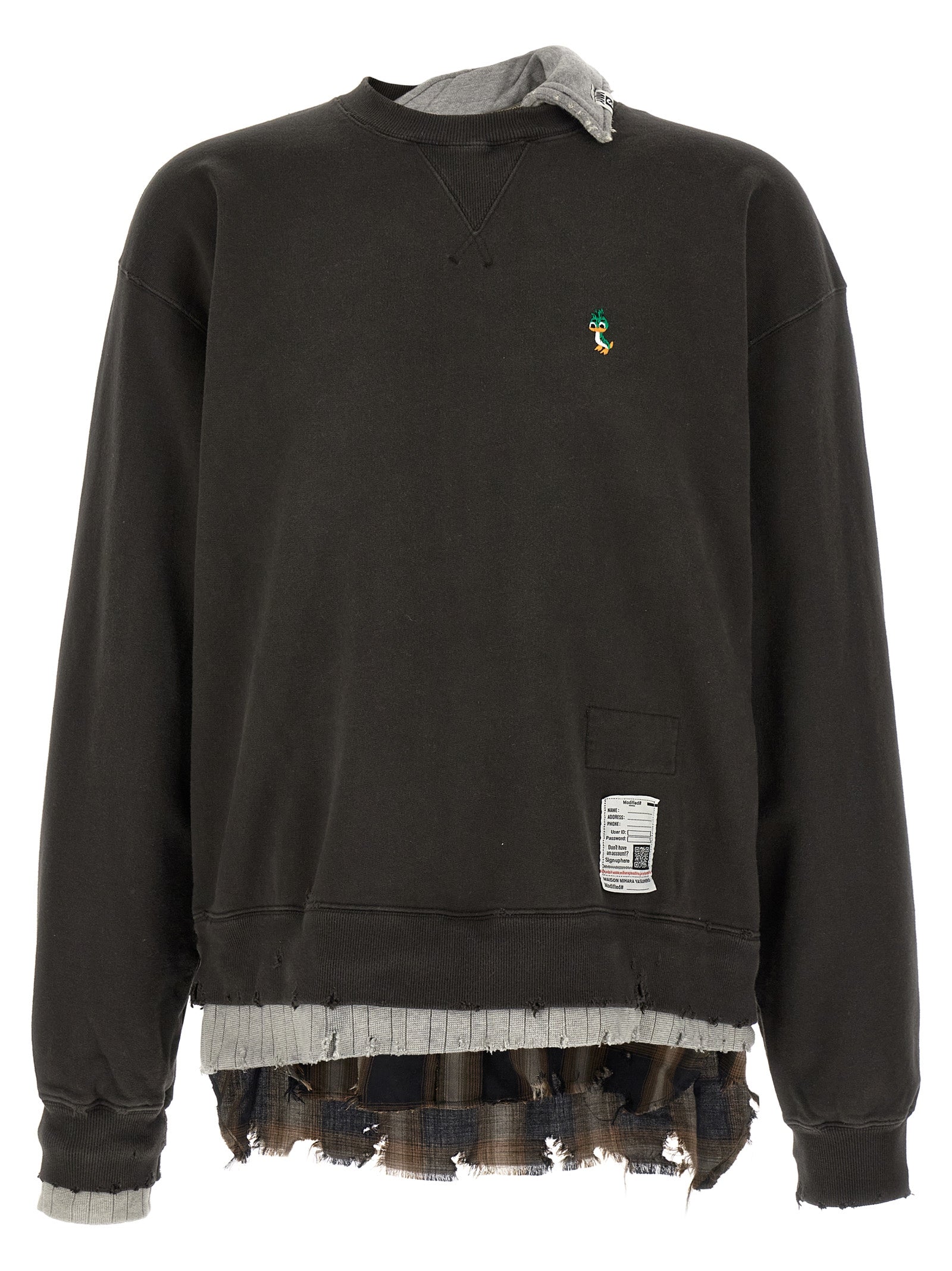 Maison Mihara Yasuhiro Black Cotton Sweatshirt
