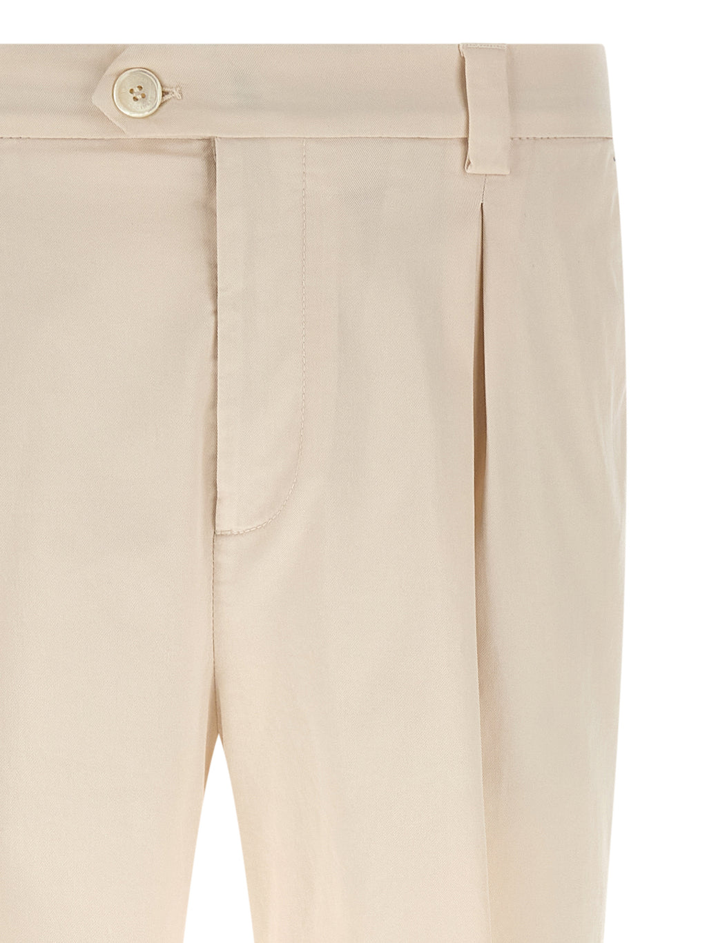 Brunello Cucinelli White Cotton Casual Pants