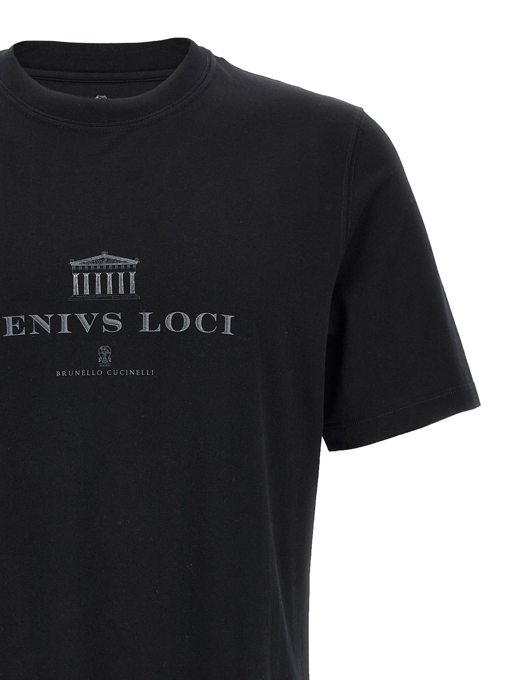 Brunello Cucinelli Black Cotton T-Shirt