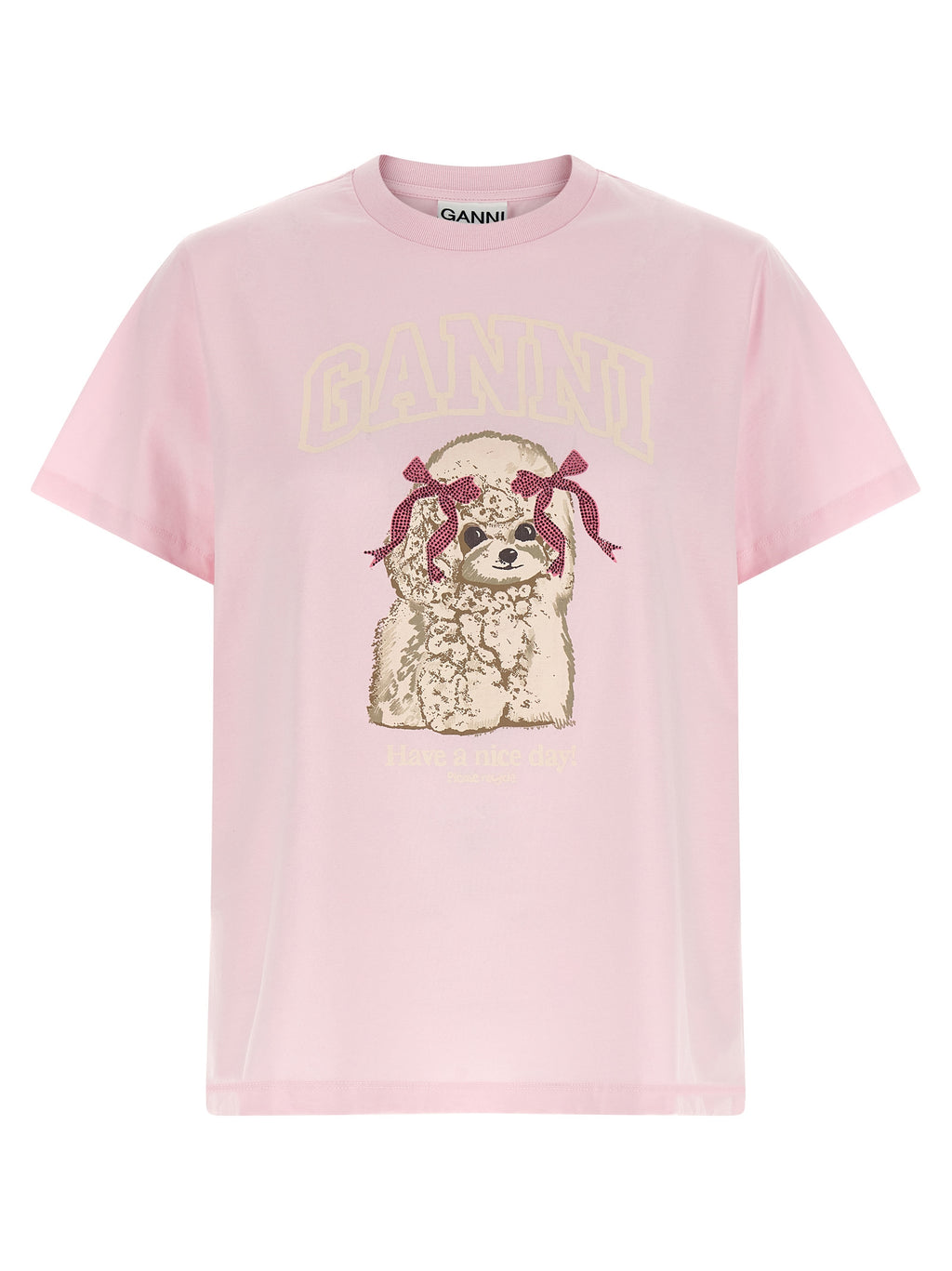 Ganni Multicolor Organic Cotton T-Shirt