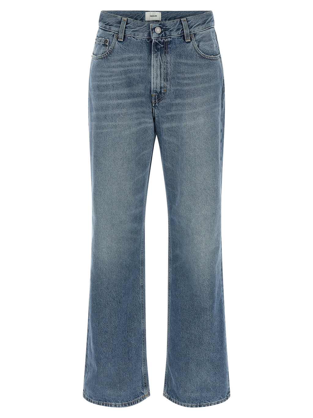 Haikure Blue Cotton Straight-Leg Jeans