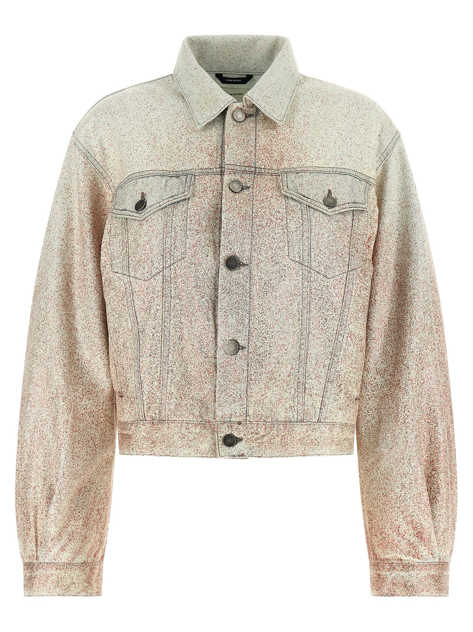 Haikure Gray Cotton Denim Jacket