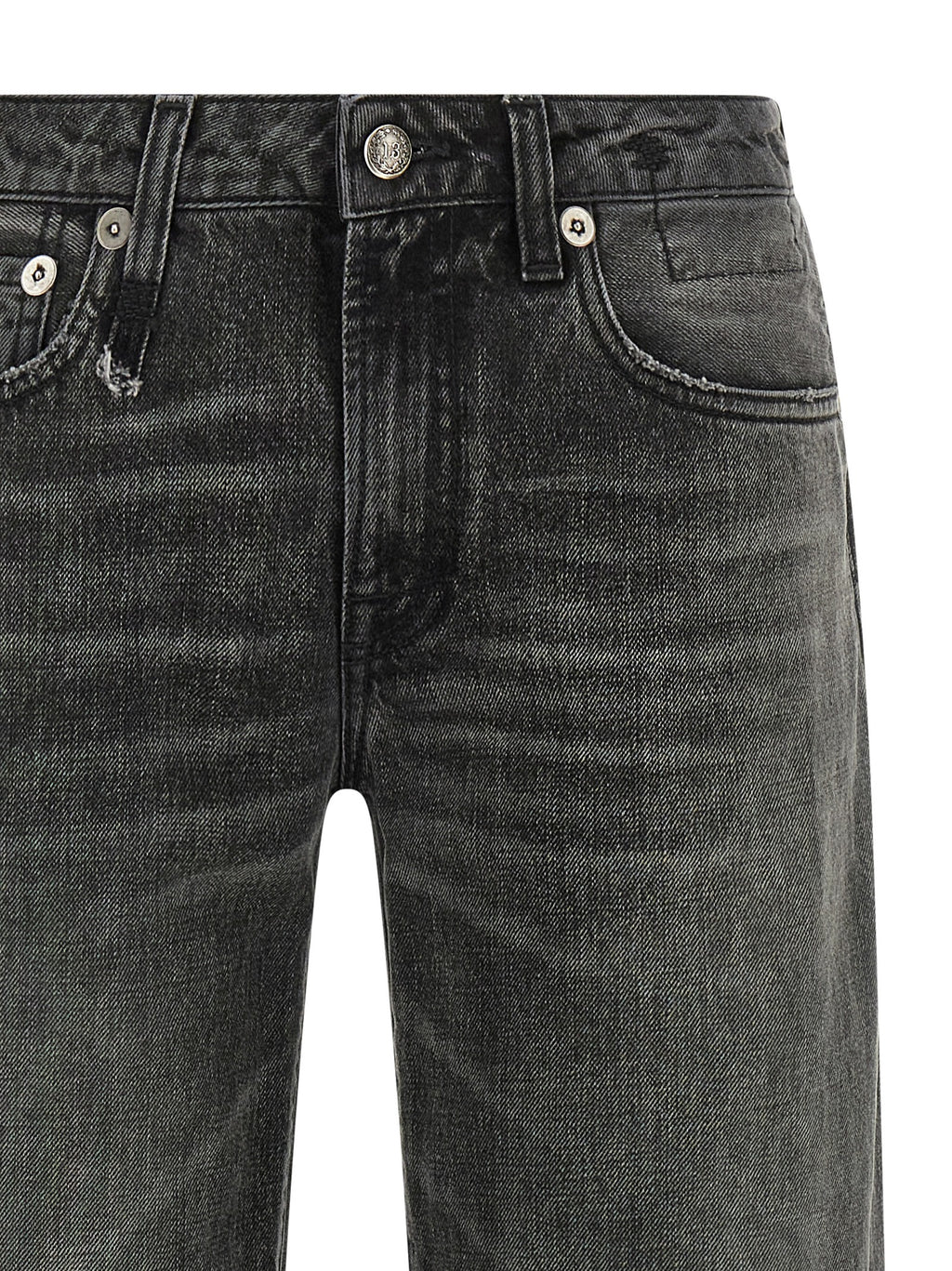 R13 Gray Cotton Straight-Leg Jeans
