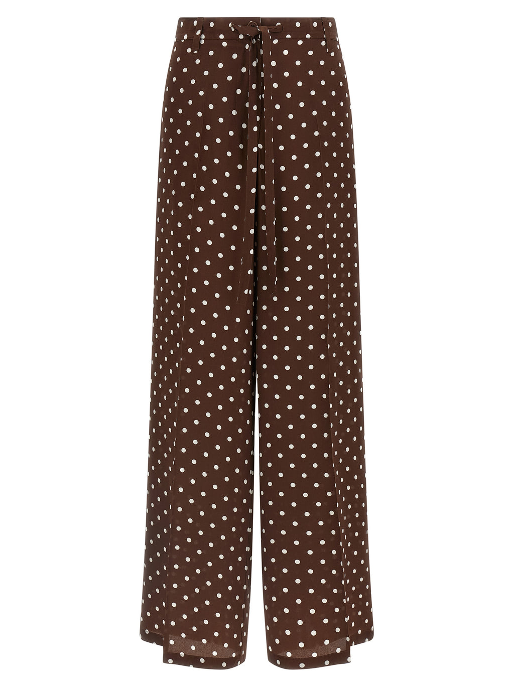 P.A.R.O.S.H. Brown Silk Casual Pants