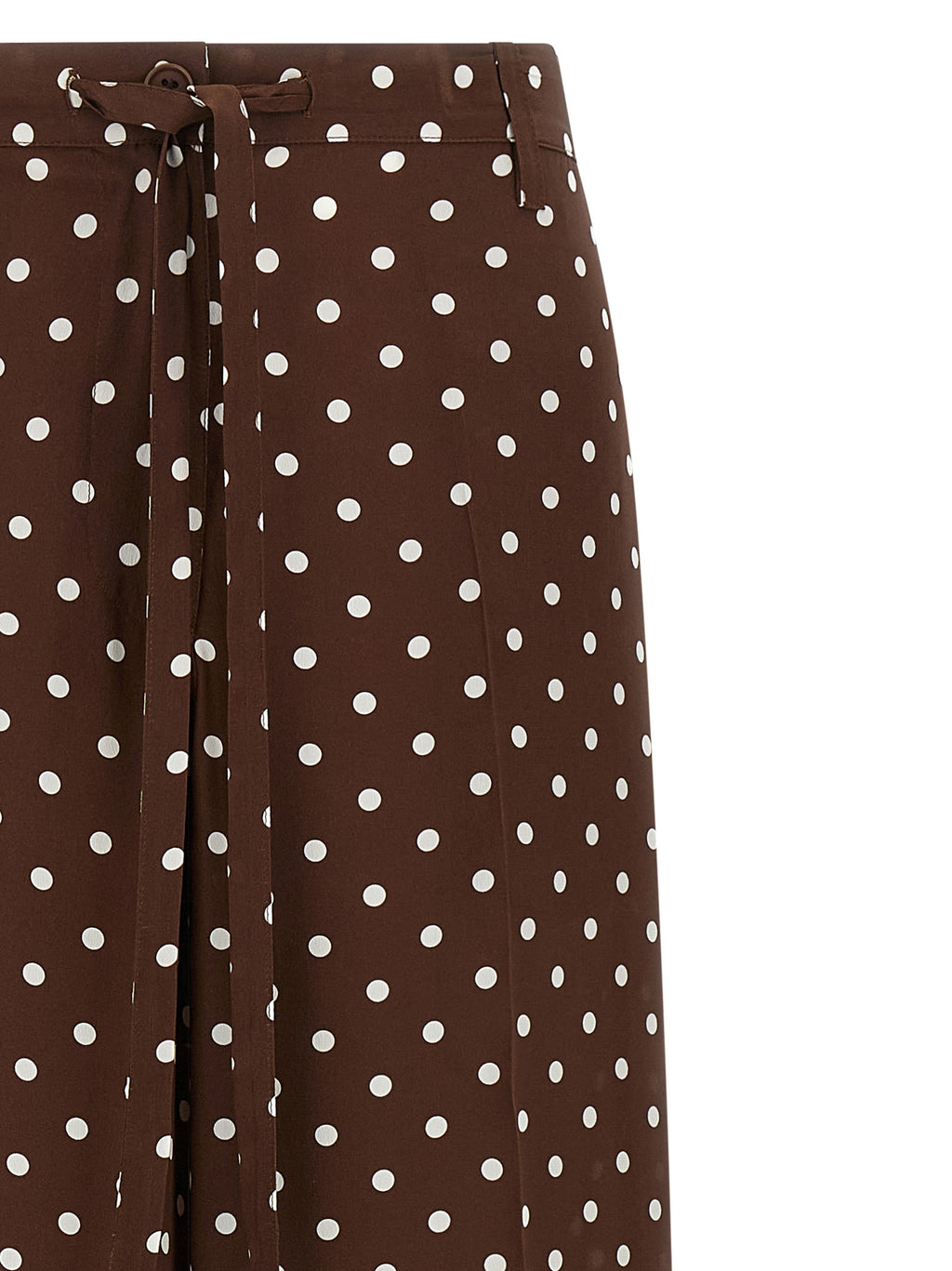 P.A.R.O.S.H. Brown Silk Casual Pants