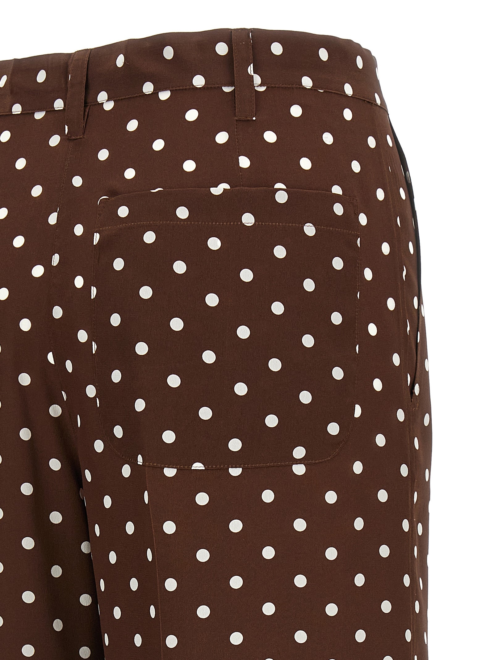 P.A.R.O.S.H. Brown Silk Casual Pants
