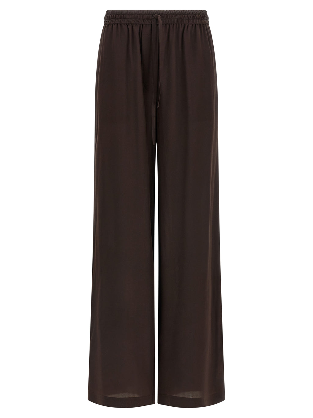P.A.R.O.S.H. Brown Silk Casual Pants