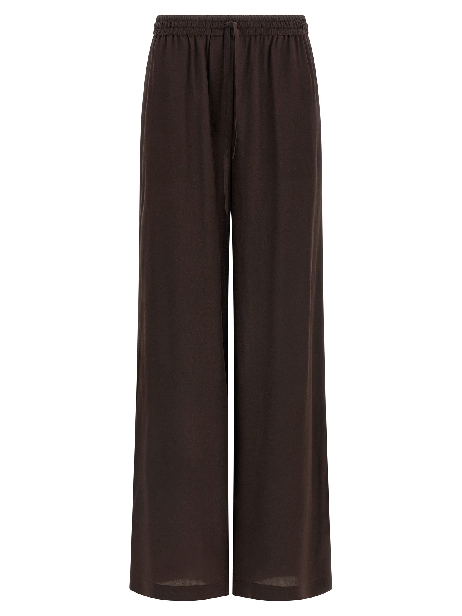 P.A.R.O.S.H. Brown Silk Casual Pants