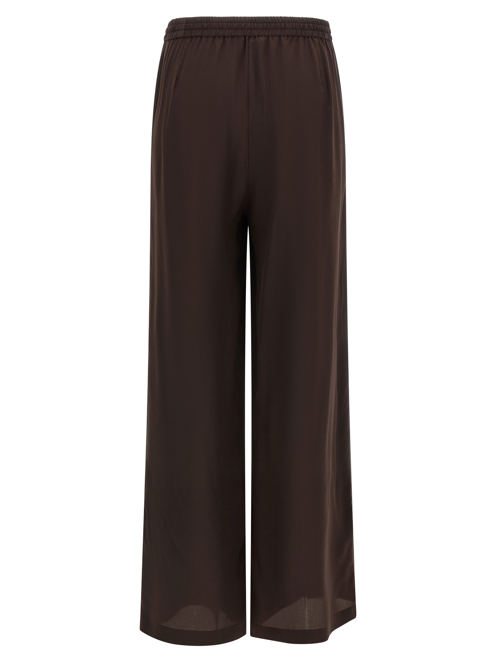 P.A.R.O.S.H. Brown Silk Casual Pants