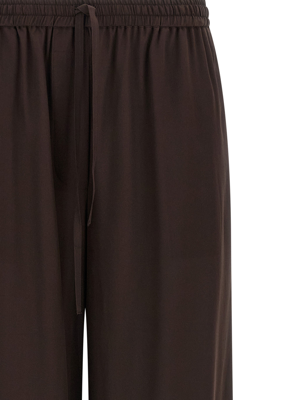 P.A.R.O.S.H. Brown Silk Casual Pants