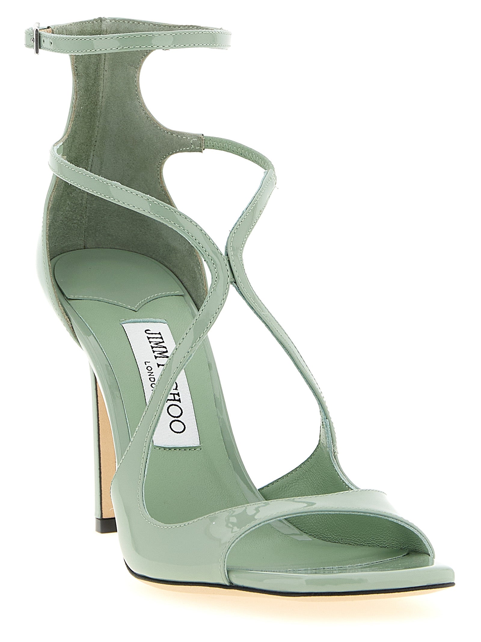Jimmy Choo Bicolor Leather Stiletto Heel Sandals