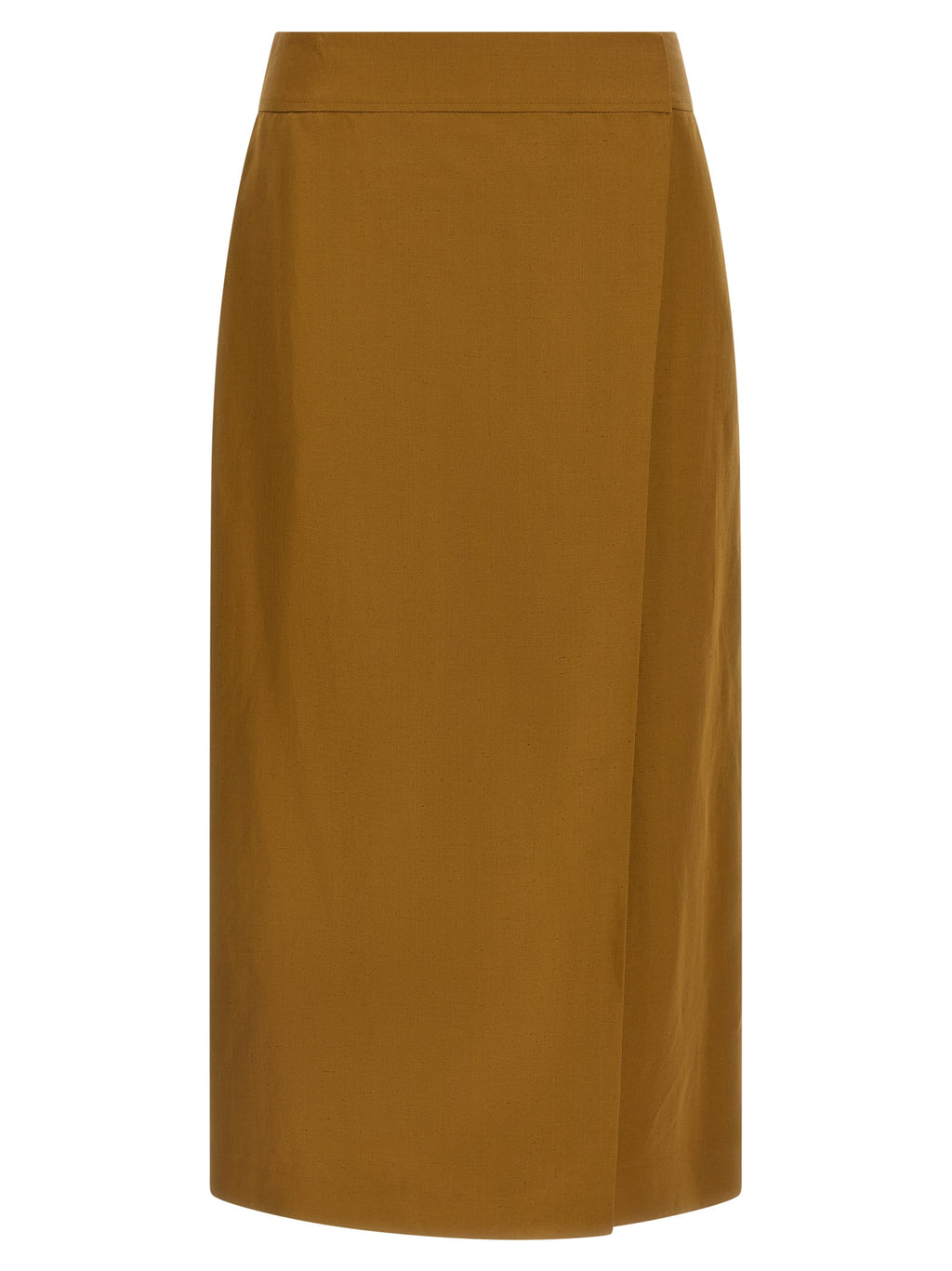 Alberto Biani Brown Viscose Midi Skirt