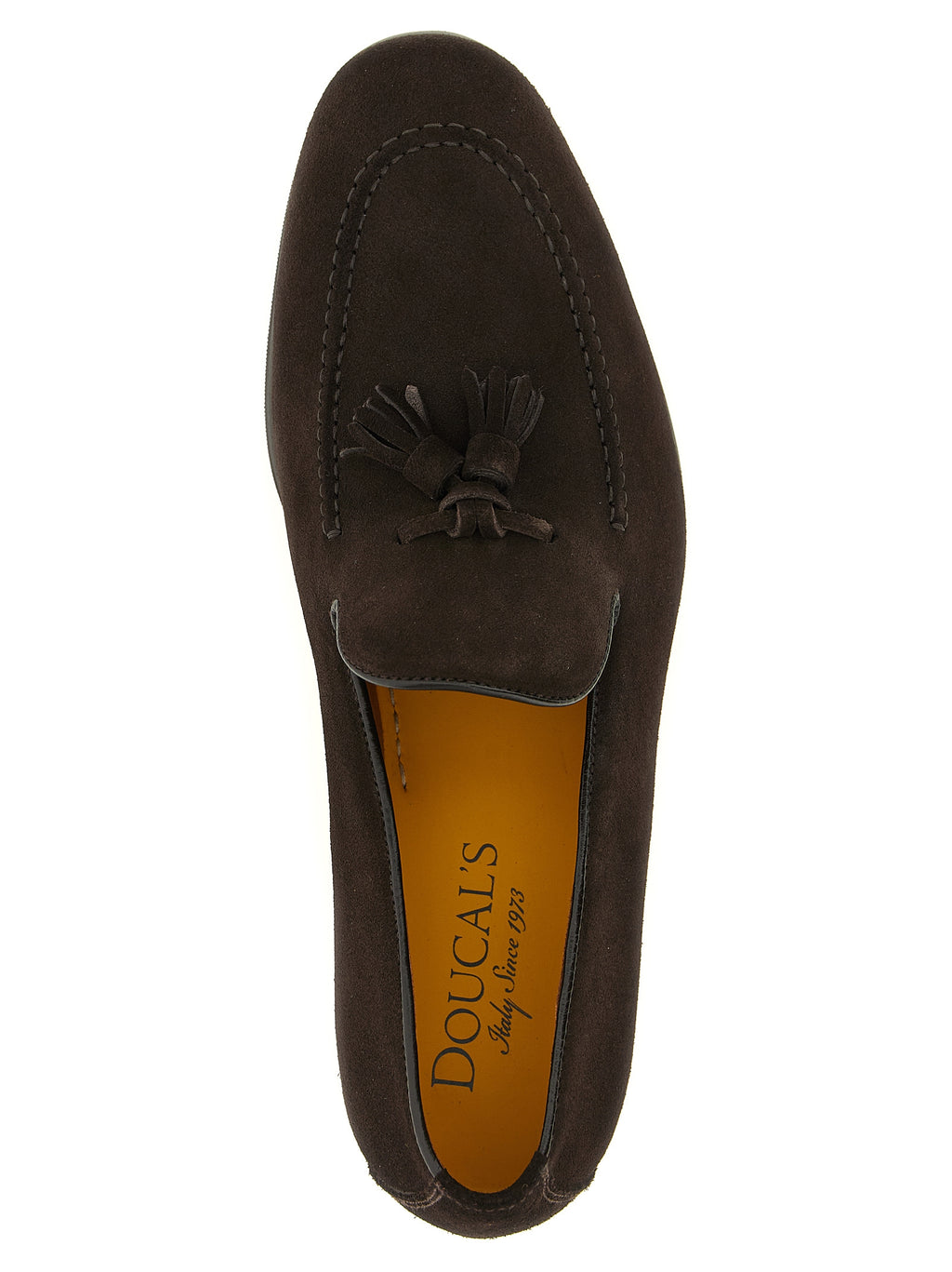 Doucal's Brown Calfskin Slip-On Loafers