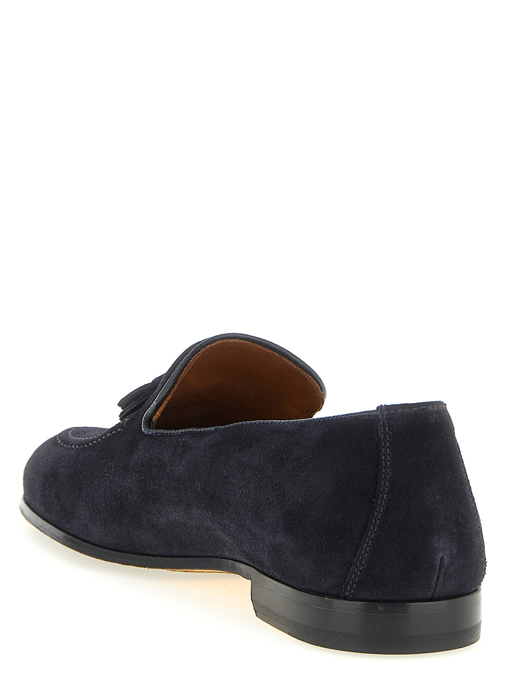Doucal's Blue Calfskin Slip-On Loafers