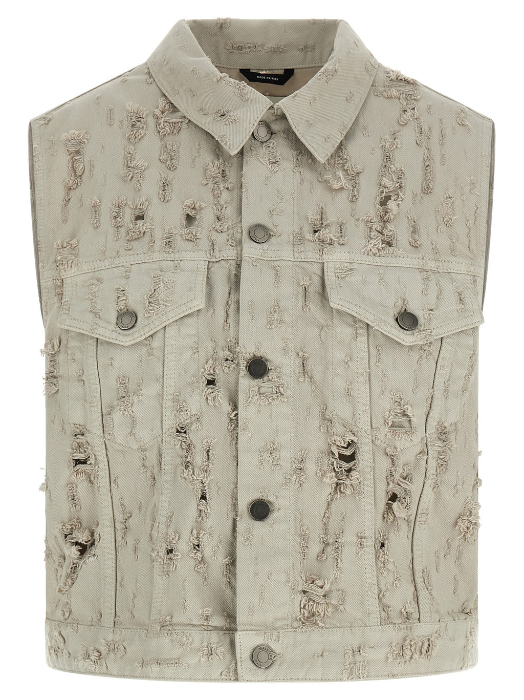 Haikure Gray Cotton Sleeveless Jacket