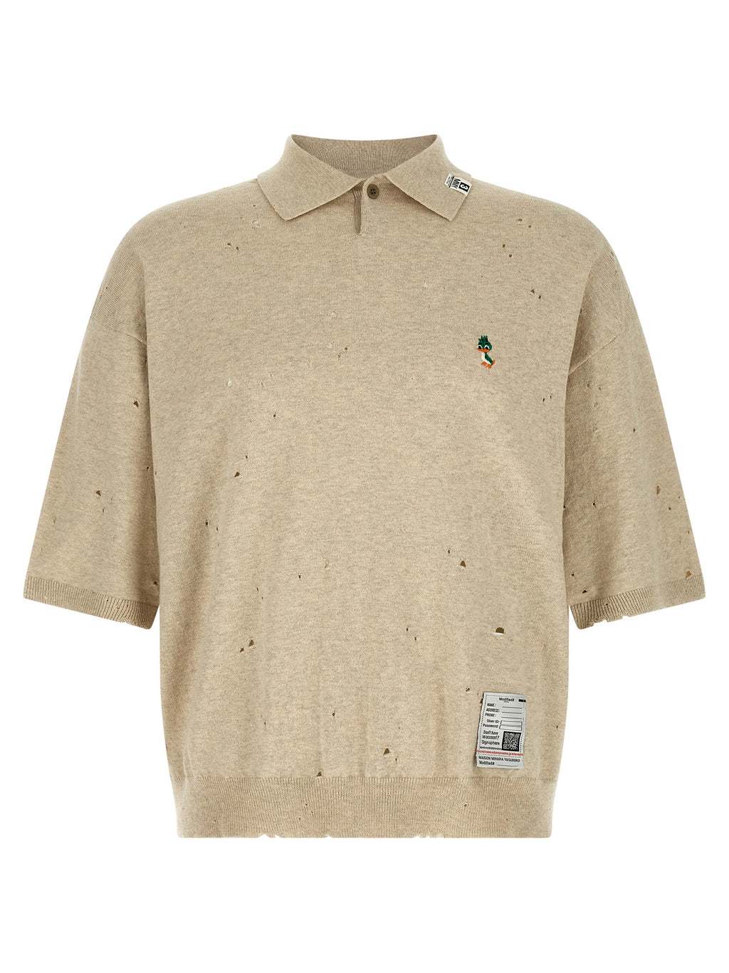 Maison Mihara Yasuhiro Beige Cotton Polo Shirt
