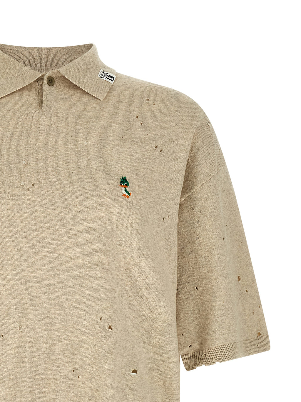 Maison Mihara Yasuhiro Beige Cotton Polo Shirt