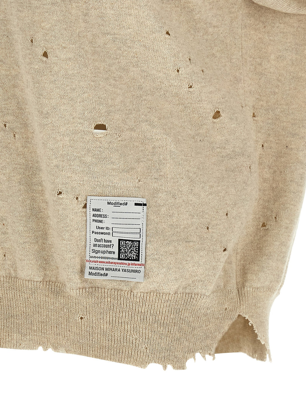 Maison Mihara Yasuhiro Beige Cotton Polo Shirt