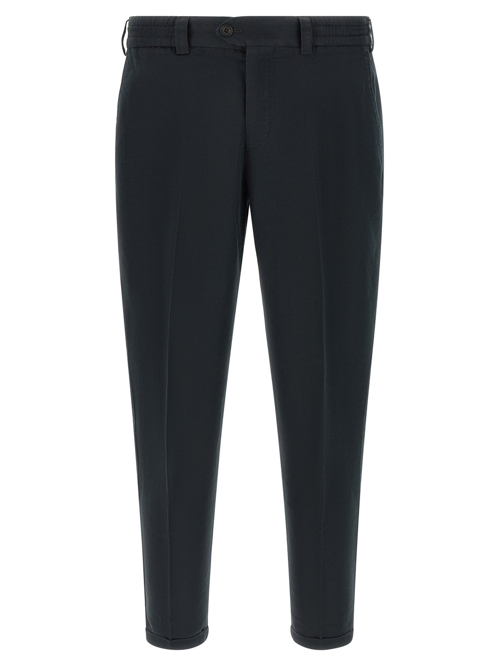 PT Torino Black Linen Casual Pants