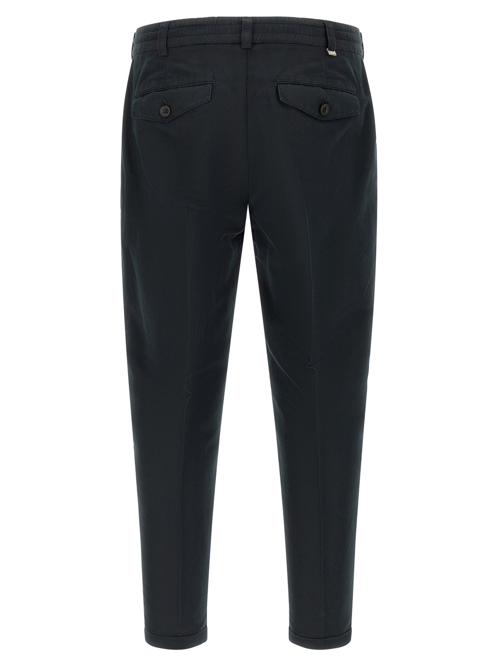 PT Torino Black Linen Casual Pants