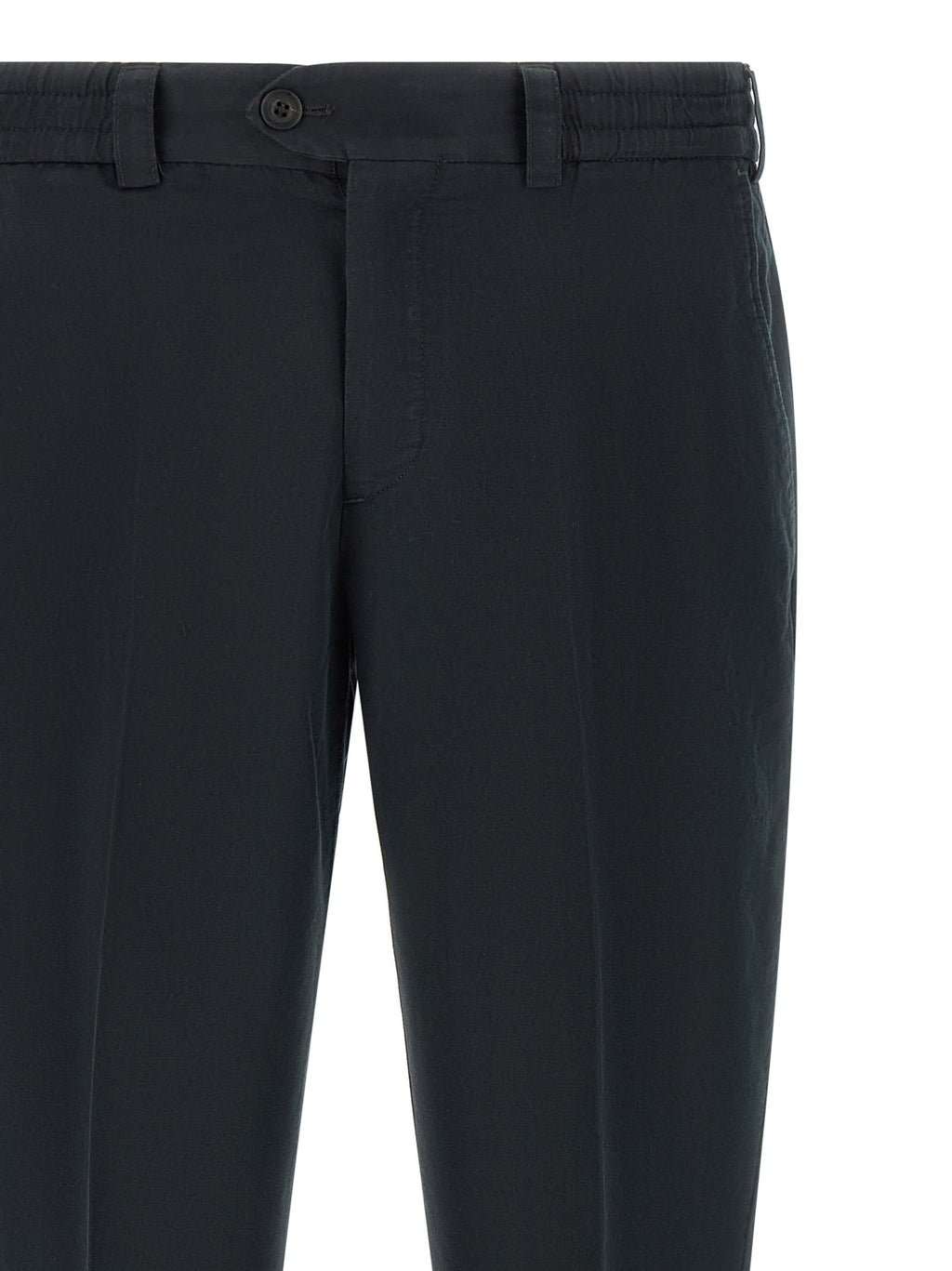 PT Torino Black Linen Casual Pants