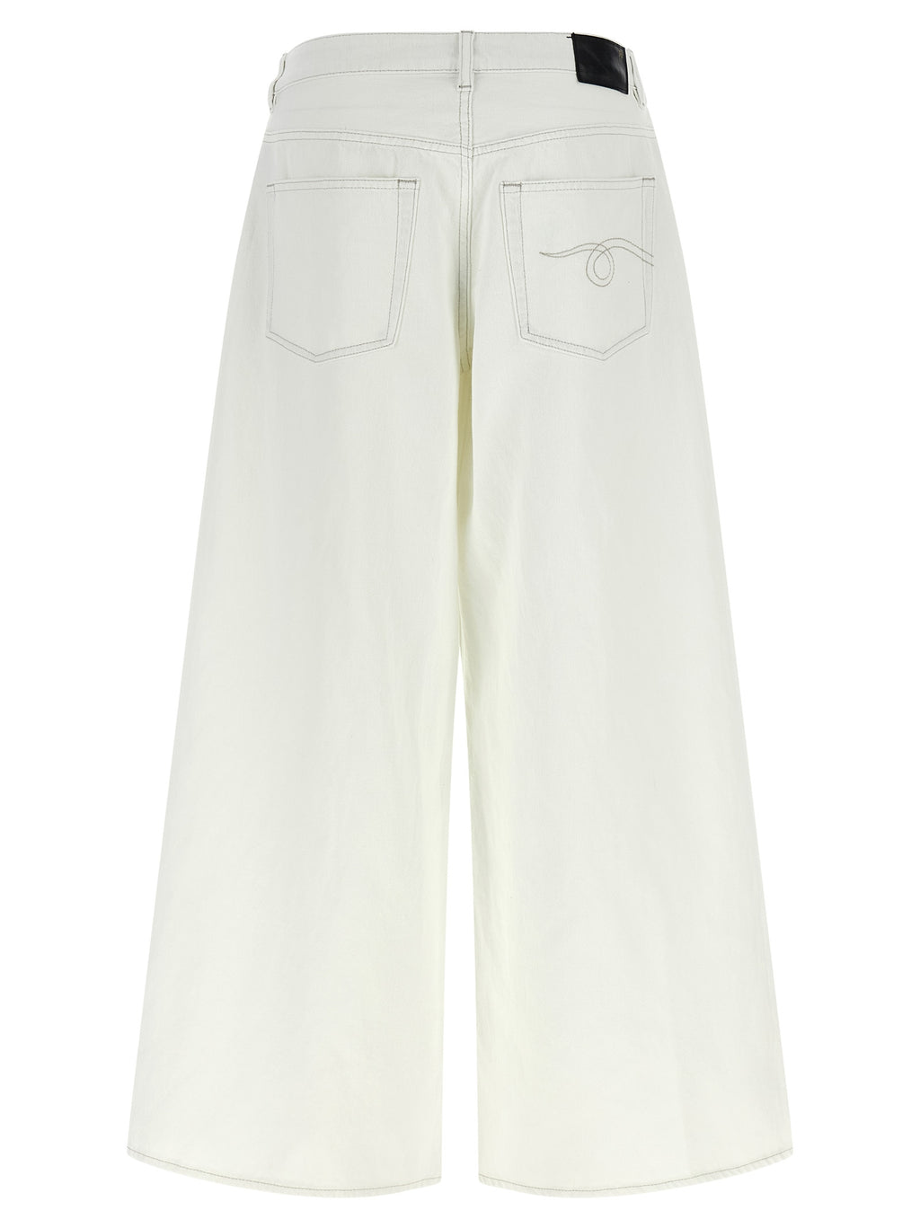 R13 White Cotton Jeans Denim