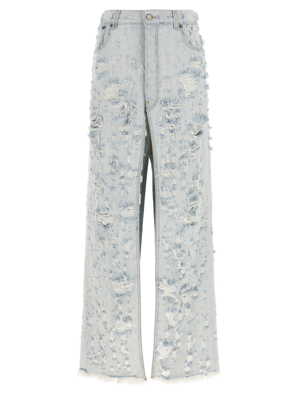 Haikure Blue Cotton Mini Skirt